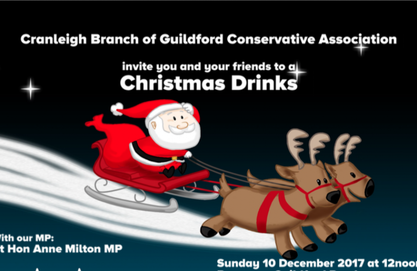 Cranleigh Christmas Drinks 10th December from noon